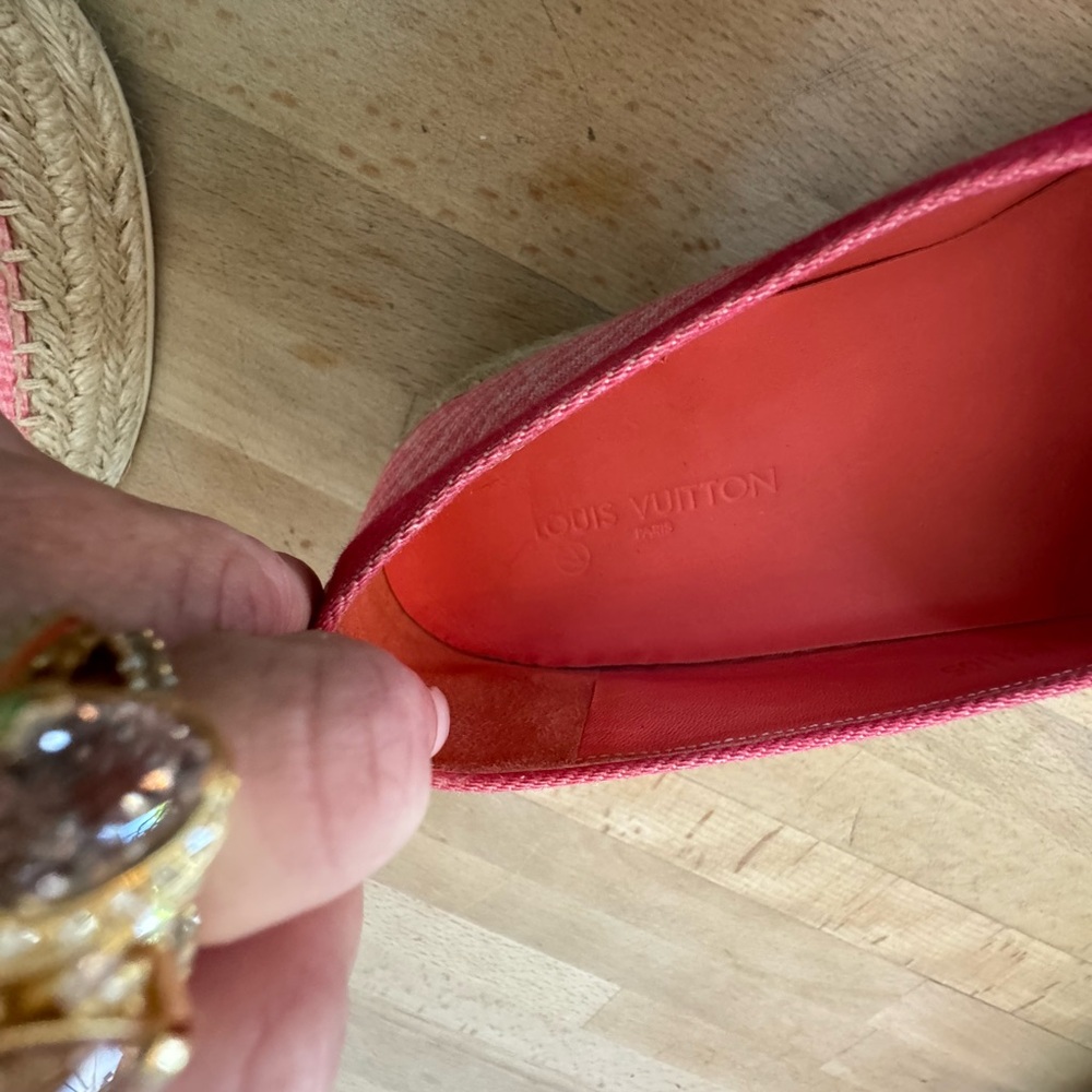 Louis Vuitton Seashore pink Espadrilles 39.5 Excellent Condition - Picture 3 of 5